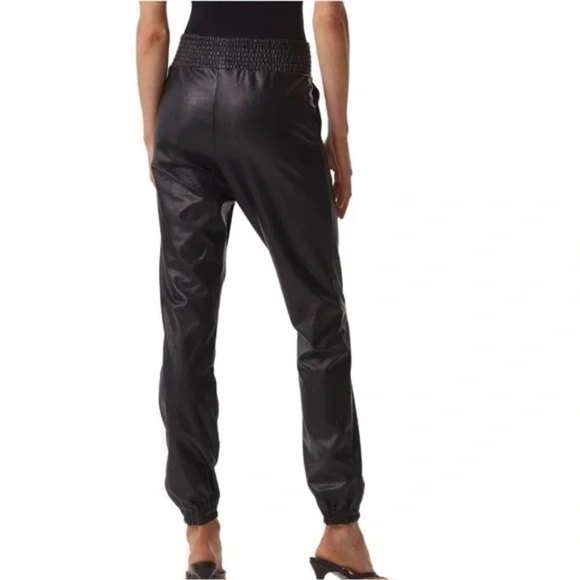 COMMANDO Faux Leather Black Joggers - Black - Size: S (B340) NWOT - Picture 3 of 8